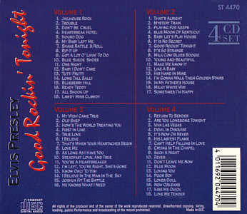 Good Rockin Tonight (Starlife 4 CD Set) - Elvis Presley Various CDs