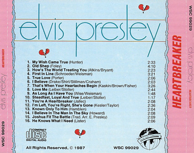 Heartbreaker (WSC)l - Elvis Presley Various CDs