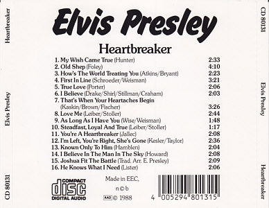 Heartbreaker (Take Off) - Elvis Presley Various CDs