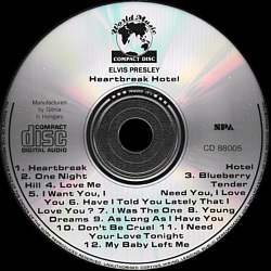 Heartbreak Hotel (World Music CD 88005)- Elvis Presley Various CDs