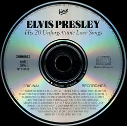 His 20 Unforgettable Love Songs - Elvis Presley Various CDs
