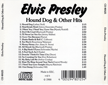 Hound Dog & Other Hits (Take Off) - Elvis Presley Various CDs