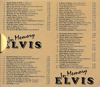 In Memory Elvis 4 CD Box - Elvis Presley Various CDs