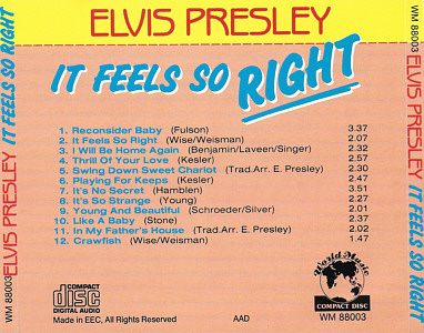 It Feels So Right (SPa Portugal) - Elvis Presley Various CDs