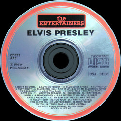 Just Elvis (The Entertainers) Germany - Elvis Presley Various CDs