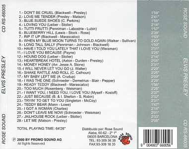 Just Elvis (Rose Sound - Spain 2000) - Elvis Presley Various CDs