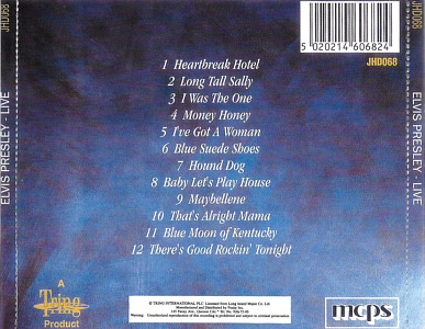 Live (Tring JHD068 - Philippines 1998) - Elvis Presley Various CDs
