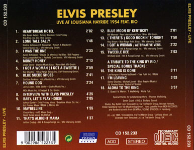 Live At Louisianna Hayride 1954 - Elvis Presley Various CDs