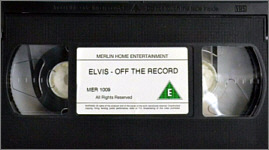 Live - Off the Record Tentcrest Ltd. - VHS & CD) - Elvis Presley Various CDs