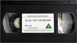 Elvis Presley Various CDs Live - Off the Record Tentcrest Ltd. - VHS & CD) - Elvis Presley Various CDs