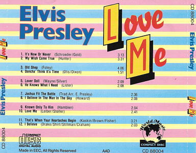 Love Me (World Music CD 88004 / CeDe International CD 66104) - Elvis Presley Various CDs