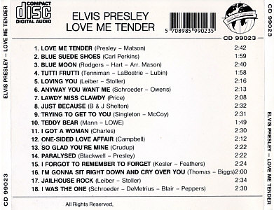Love Me Tender - World Star Collection (Hungary) - Elvis Presley Various CDs