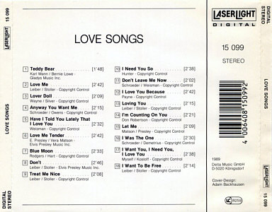 Love Songs - Elvis Presley Various CDs
