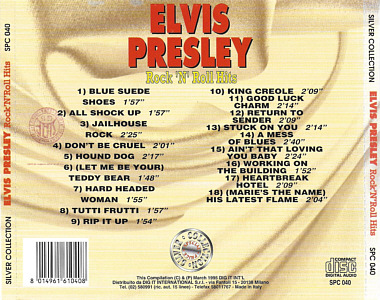 Rock 'n' Roll Hits (DIG IT International Italy 1995) - Elvis Presley Various CDs