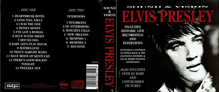 Sound & Vision (Tring) - Elvis Presley Various CDs