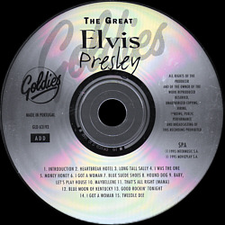 Elvis Presley Various CDs The Great Elvis Presley - Goldies 1995 - Elvis Presley Various CDs