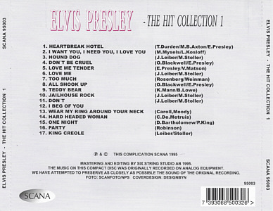 The Hit Collection 1 (Scana) - Elvis Presley Various CDs