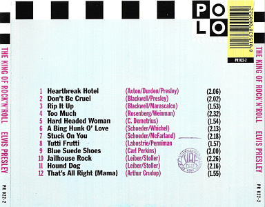 The King Of Rock 'n' Roll  - Polo Records Italy 1993 - Elvis Presley Various CDs