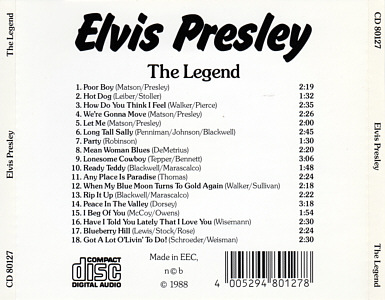 The Legend (Take Off - Germany) - Elvis Presley Various CDs