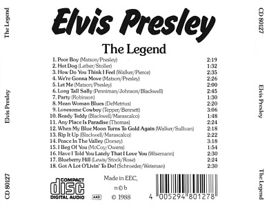 The Legend (Take Off - Germany) - Elvis Presley Various CDs