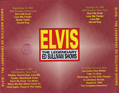 The Legendary Ed Sullivan Shows - Elvis Presley Various CDs