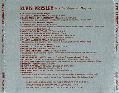 Elvis Presley CD Info **RCA - BMG - FTD - Promotional CD - Import CD**