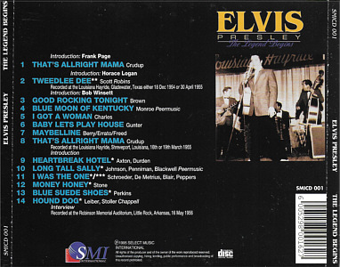 The Legend Begins (Select Music International) - Elvis Presley Various CDs