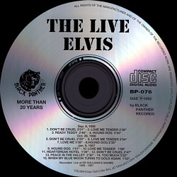 Elvis Presley Various CDs The Live Elvis (Black Panther) - Elvis Presley Various CDs