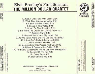 he Million Dollar Quartet - Elvis Presley Various CDs