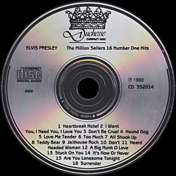 The Million Sellers - 16 Number One Hits - Elvis Presley Various CDs