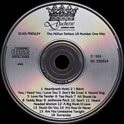 Elvis Presley Various CDs The Million Sellers - 16 Number One Hits - Elvis Presley Various CDs