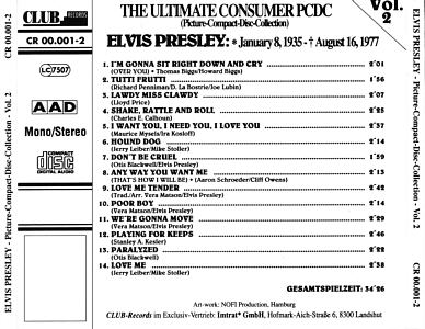 The Ultimate Consumer Picture Disc Collection - Elvis Presley Various CDs