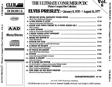 The Ultimate Consumer Picture Disc Collection - Elvis Presley Various CDs