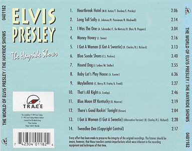 The World Of Elvis Presley  - Trace 1993 - Elvis Presley Various CDs