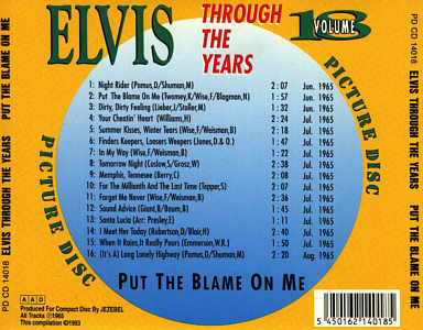 Through The Years Vol. 18  Picture Disc - Elvis Presley Various CDs