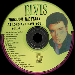 Through The Years Vol. 6 Picture Disc - Elvis Presley Various CDs