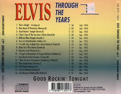 Through The Years Vol. 1  Good Rockin' Tonight - Elvis Presley Various CDs