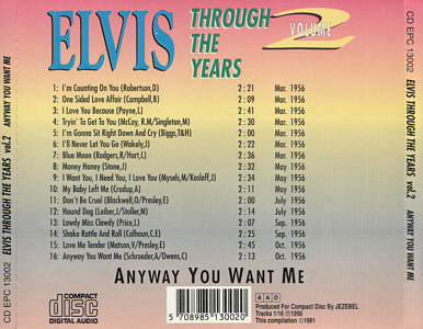 Through The Years Vol. 2  Anyway You Want Me - Elvis Presley Various CDs