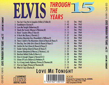 Through The Years Vol. 15 - Elvis Presley Various CDs