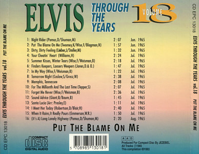 Through The Years Vol. 18  Put The Blame On Me