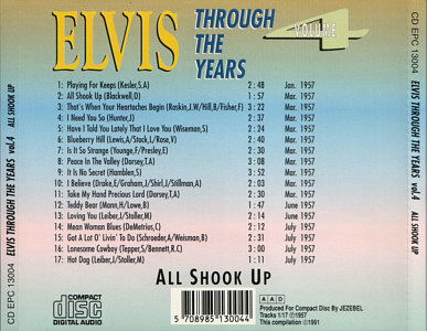 Through The Years Vol. 4  All Shook Up - Elvis Presley Various CDs