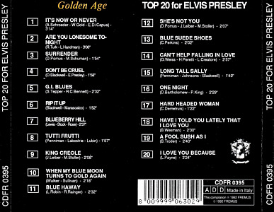 Top 20 For Elvis Presley - Elvis Presley Various CDs