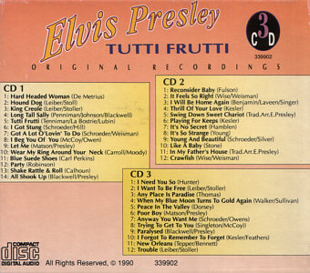 Tutti Frutti 3 CD Box- Elvis Presley Various CDs