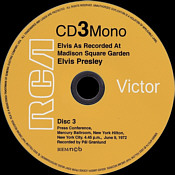 Elvis As Recored At Madison Square Garden - Elvis Presley CD FTD Label