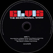 The Bicentennial Show - Elvis Presley CD FTD Label