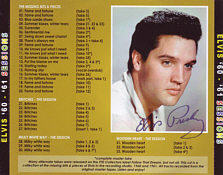 '60-'61 Sessions - Elvis Presley Bootleg CD