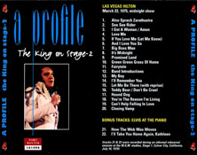 A Profile (The King On Stage) Volume 2 - Elvis Presley Bootleg CD