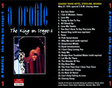 A Profile (The King On Stage) Volume 2 - Elvis Presley Bootleg CD