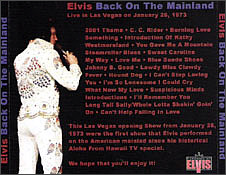 Back On The Mainland - Elvis Presley Bootleg CD