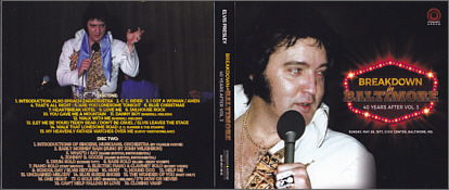 Breakdown In Baltimore 40 Years After Vol. 3- Elvis Presley Bootleg CD